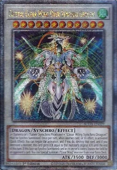 Crystal Clear Wing Over Synchro Dragon [Quarter Century Secret Rare] SUDA-EN039