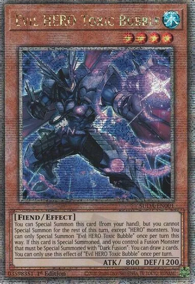 Evil HERO Toxic Bubble [Quarter Century Secret Rare] SUDA-EN001