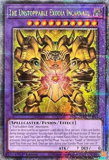 The Unstoppable Exodia Incarnate [Quarter Century Secret Rare] INFO-EN033