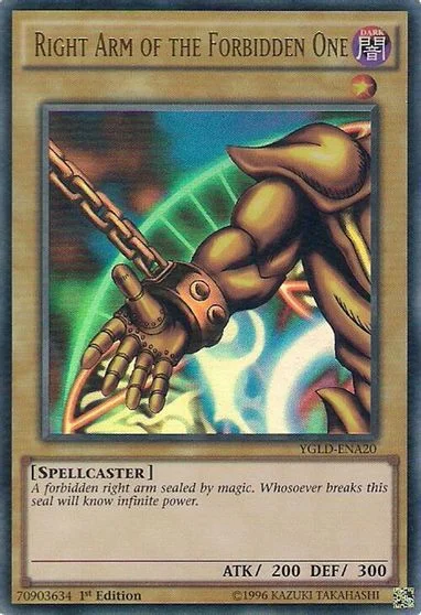 Right Arm of the Forbidden One YGLD-ENA20